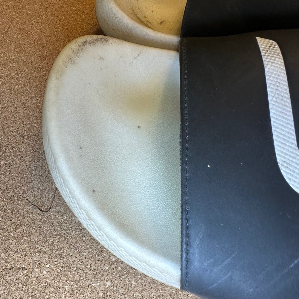 Skechers Hyper Burst Recovery Slides Mens 10 Black White Goodyear 246020 BKW - Picture 5 of 8